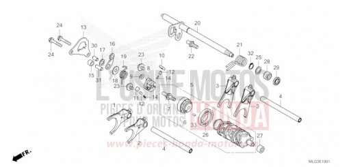 GEARSHIFT DRUM (CRF1100D/D2/D4/DL/DL2/DL4) CRF1100DN____________ de 2022
